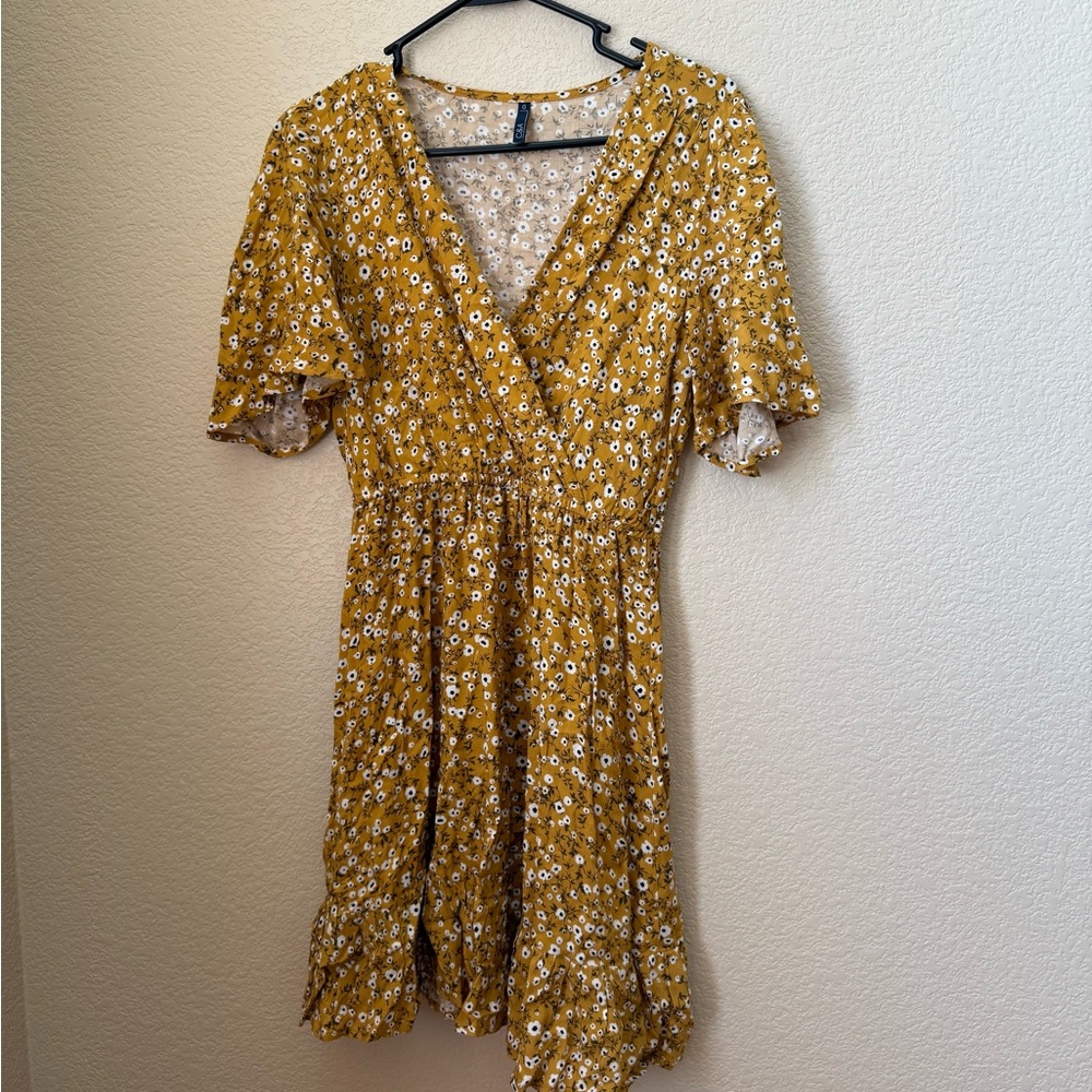 Yellow Floral Dress